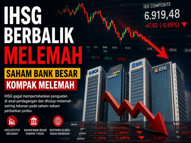 IHSG Berbalik Arah, Saham Bank Besar Kompak Melemah