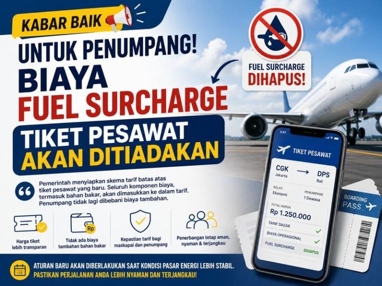 Kabar Baik untuk Penumpang! Biaya Fuel Surcharge Tiket Pesawat Akan Ditiadakan