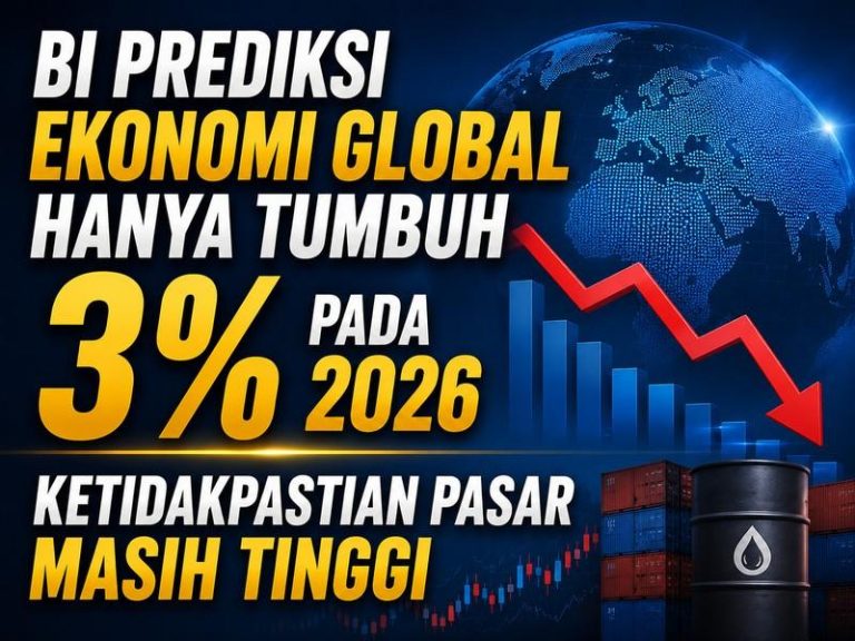 BI Prediksi Ekonomi Global Hanya Tumbuh 3% pada 2026, Ketidakpastian Pasar Masih Tinggi