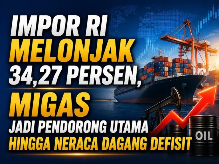 Impor RI Melonjak 34,27 Persen, Migas Jadi Pendorong Utama hingga Neraca Dagang Defisit