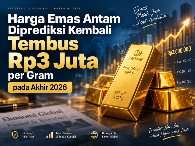 Harga Emas Antam Diprediksi Kembali Tembus Rp3 Juta per Gram pada Akhir 2026
