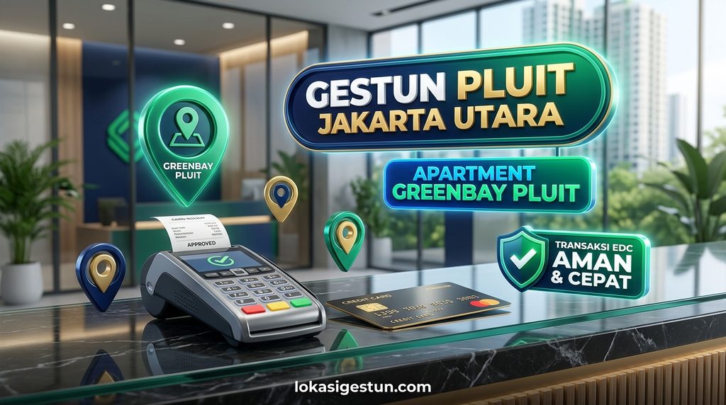 Lokasi jasa gestun kartu kredit terdekat di Pluit dan Muara Karang Jakarta Utara dengan mesin EDC resmi di Apartment Greenbay Pluit lokasigestun.com